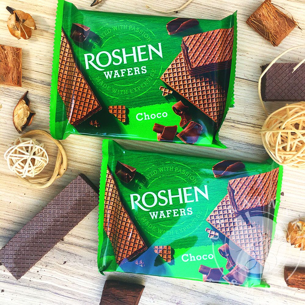 "Wafelki czekoladowe “Roshen”."