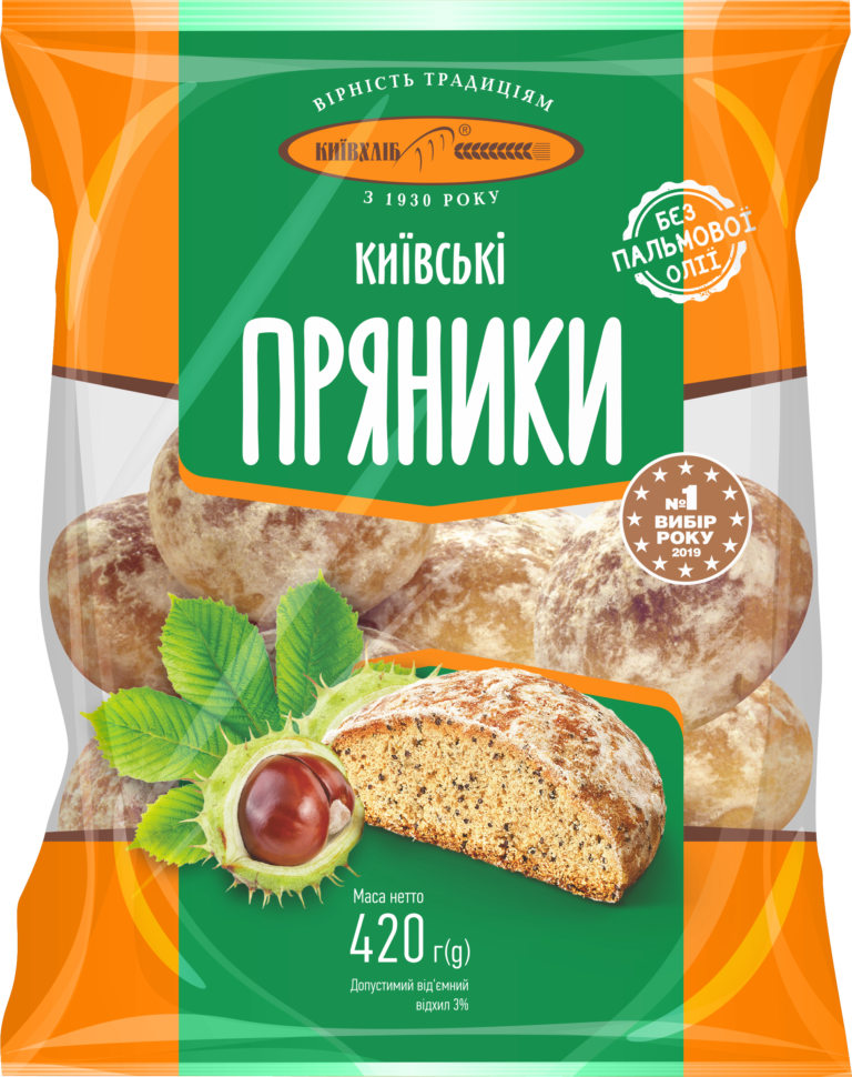 Pierniki "Kijowskie" z nadzeniem pomarańczowym Kyivhlib 420g